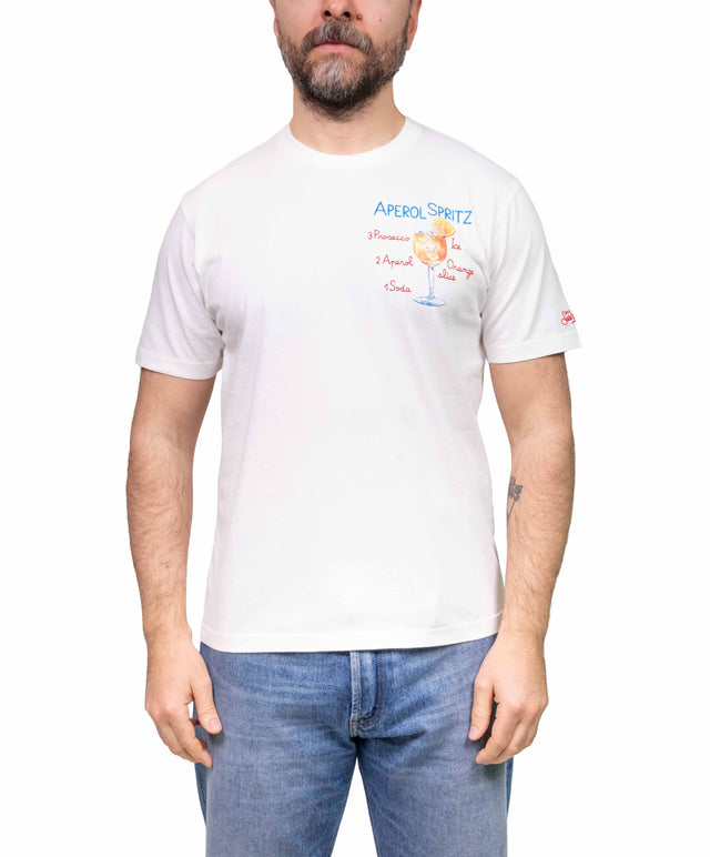T-shirt ”aperol spritz”- bianca - MC2 Saint Barth