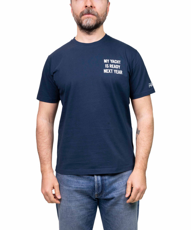 T-shirt ”My yacht is ready next year”- blu - MC2 Saint Barth