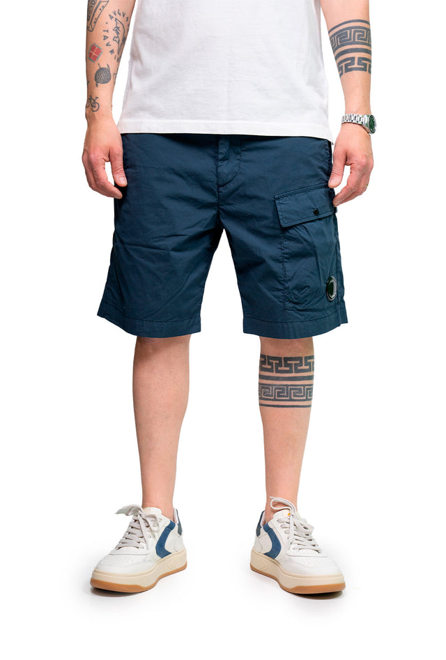 C.P COMPANY - bermuda in tela blu