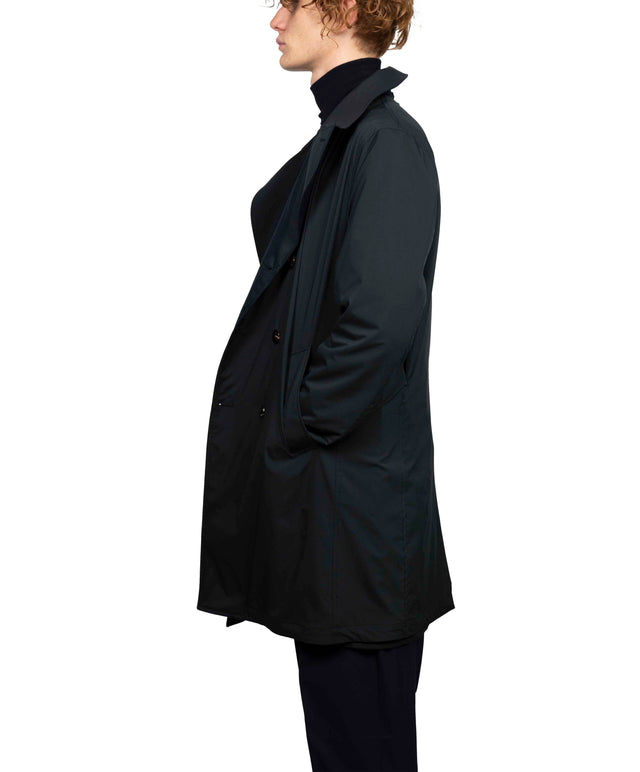 Kired- Cappotto reversibile doppio petto Blu