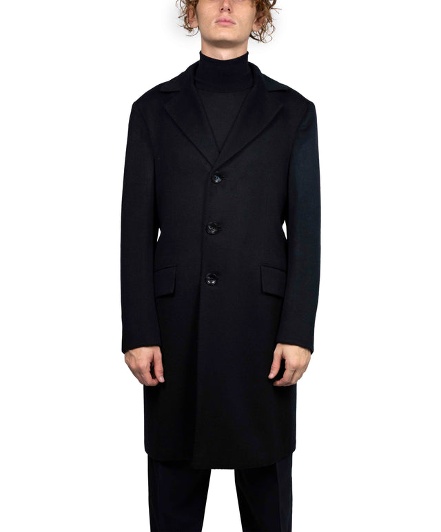 Kiton - Cappotto sfoderato Ugo 100cm blu