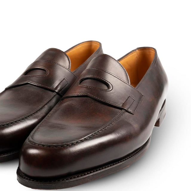 JOHN LOBB - Mocassino LOPEZ MUSEUM CALF - dark brown