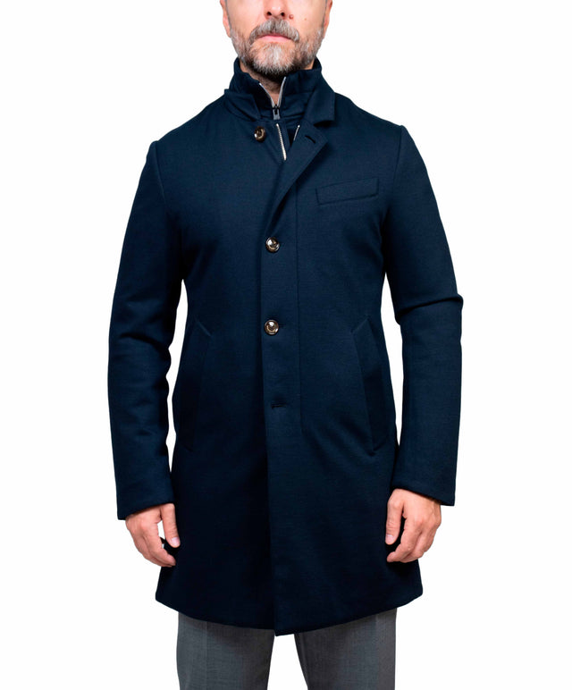Montecore - doppiopetto in Jersey imbottito colore blu