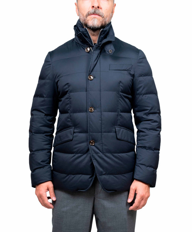 Montecore - blazer piuma d’oca color blu