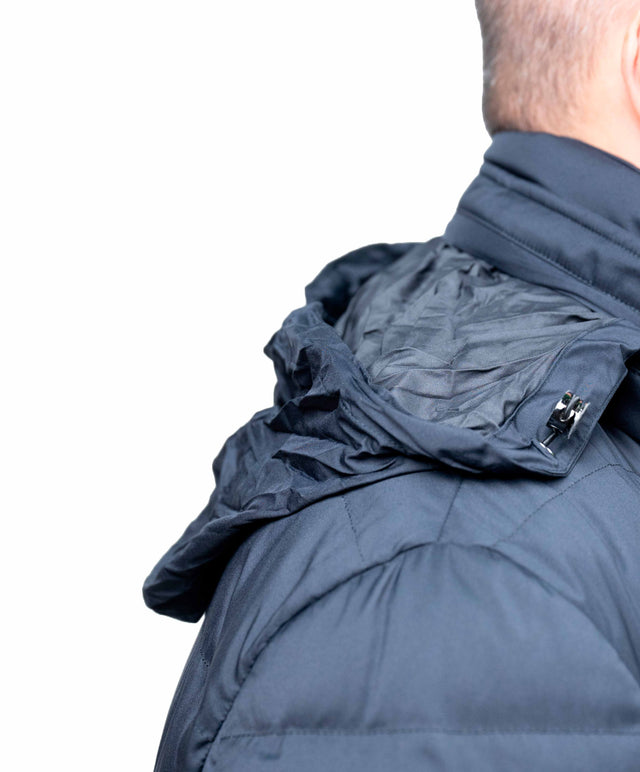Montecore - blazer piuma d’oca color blu