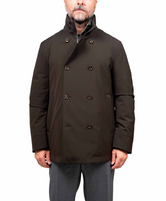 Montecore -  peacoat in jersey/aerotwill  colore marrone scuso