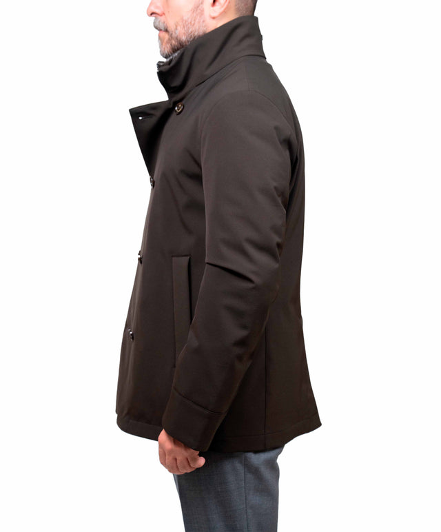Montecore -  peacoat in jersey/aerotwill  colore marrone scuso