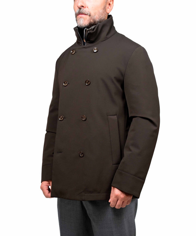 Montecore -  peacoat in jersey/aerotwill  colore marrone scuso