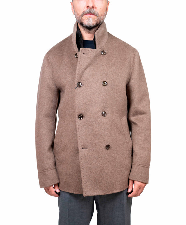 Montecore -  peacoat in cashmere colore tabacco