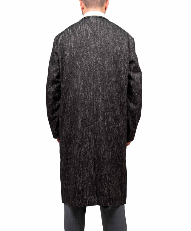 Doppia A - cappotto over spinato colore marrone scuro