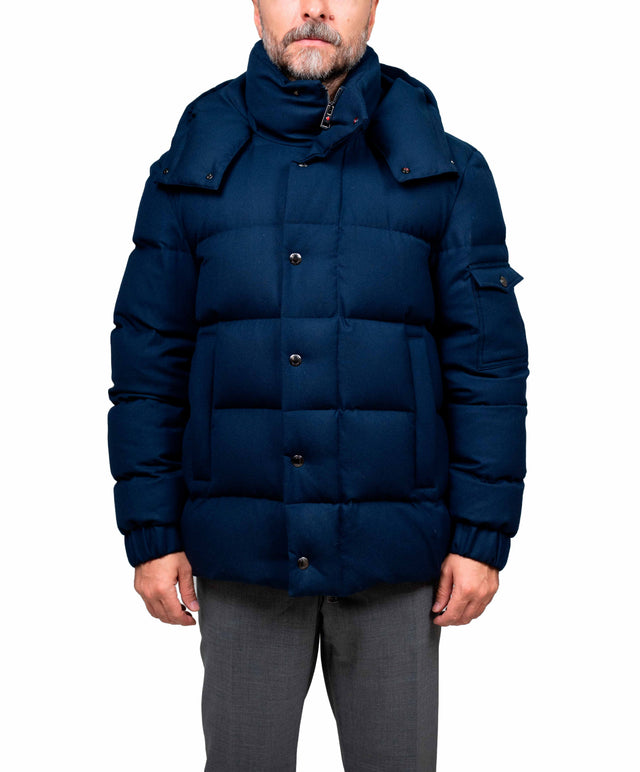 Kired - Piumino cashmere colore blu