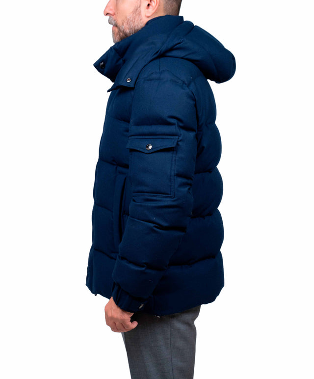 Kired - Piumino cashmere colore blu