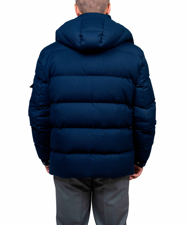 Kired - Piumino cashmere colore blu