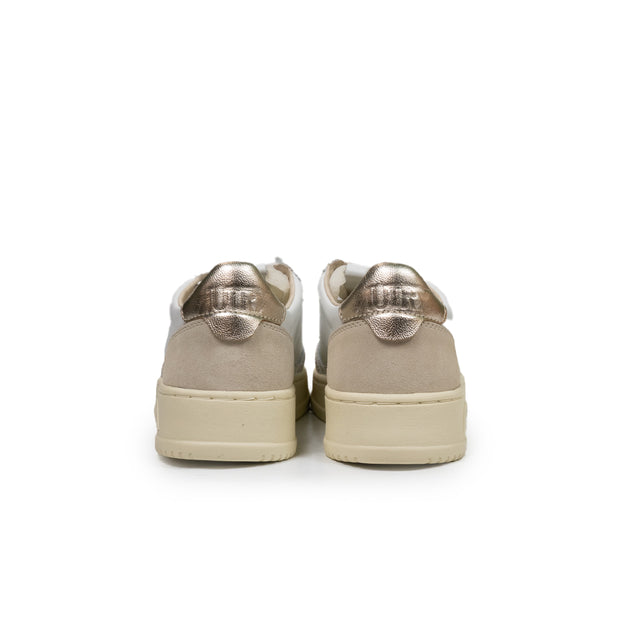 Sneaker Autry - MEDALIST LOW bianco e oro