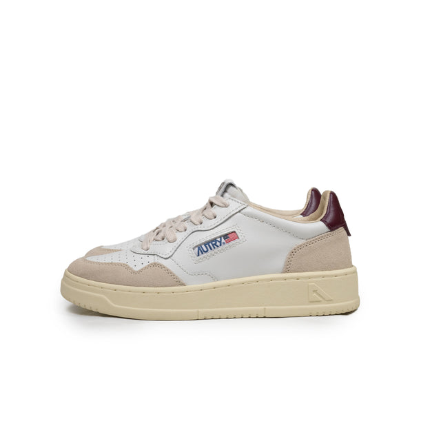 Sneaker Autry - MEDALIST LOW bianca e burgundy
