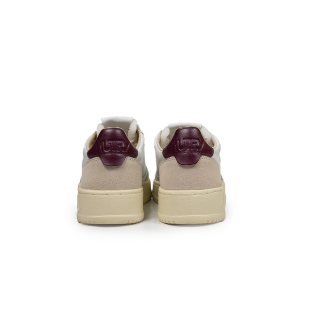 Sneaker Autry - MEDALIST LOW bianca e burgundy