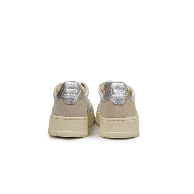 Sneaker Autry - MEDALIST LOW bianche e argento