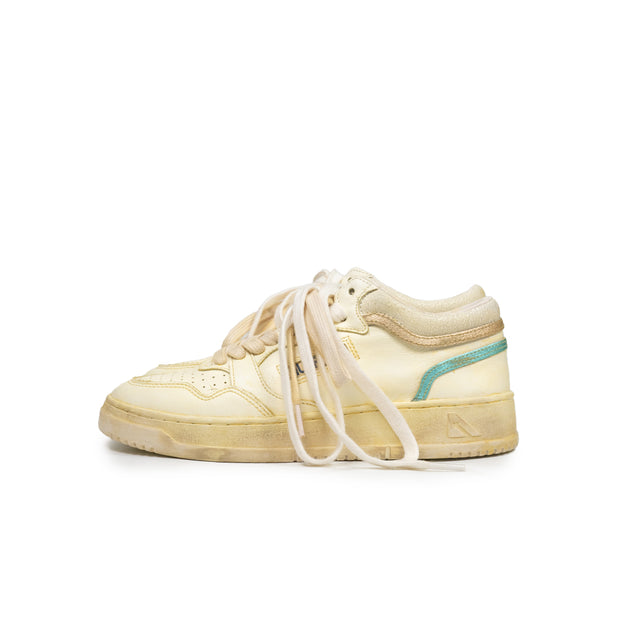 Sneaker Autry - MED-WAY VINTAGE bianco azzurro e oro