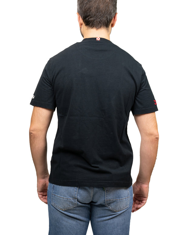 Saint Barth t-shirt “a capodanno siamo dai furstenberg”, nera