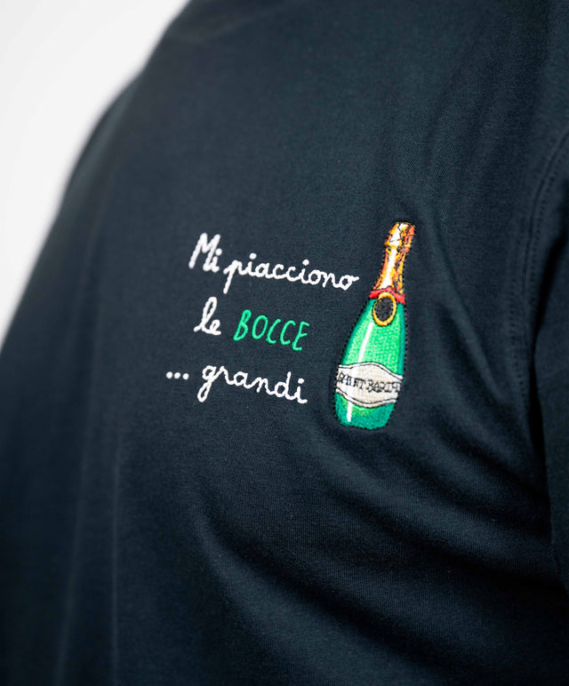 Saint Barth t-shirt “mi piacciono le bocce grandi”, nera