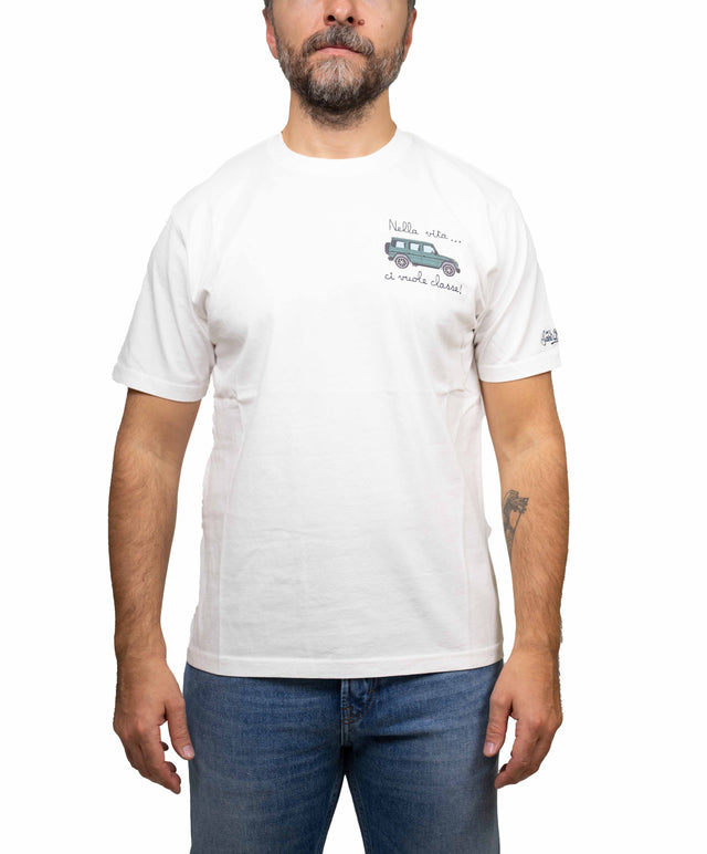 Saint Barth t-shirt “Nella vita ci vuole classe”, bianca