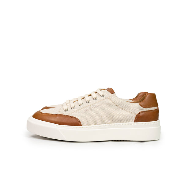 Sneaker Kiton - cot /calf  - color beige aran