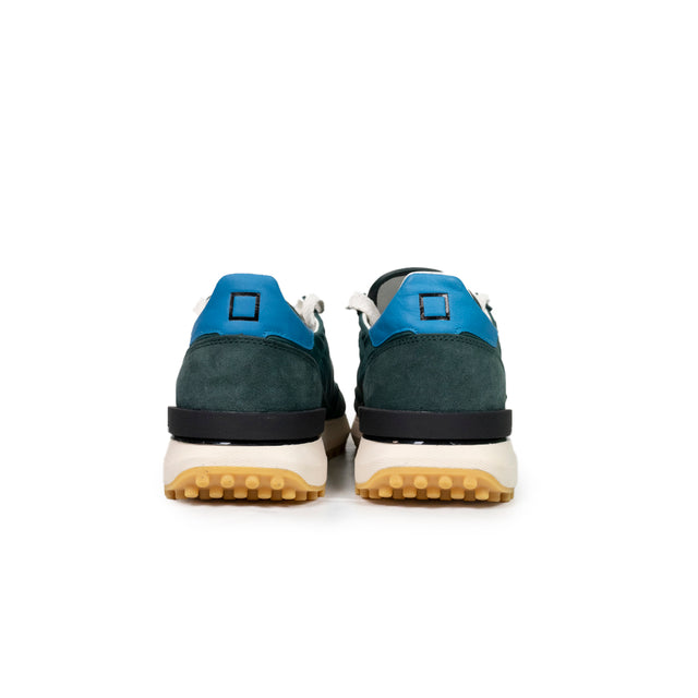 Sneaker D.A.T.E. athleta nylon e suede verdi e azzurre