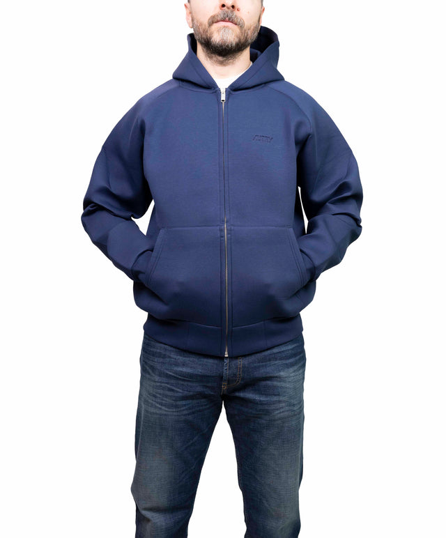 Autry abbigliamento - Felpa unisex blu con cappuccio