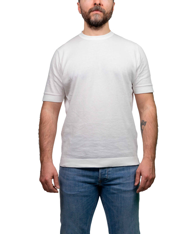 Filippo De Laurentiis - T-shirt Calata crepes bianca