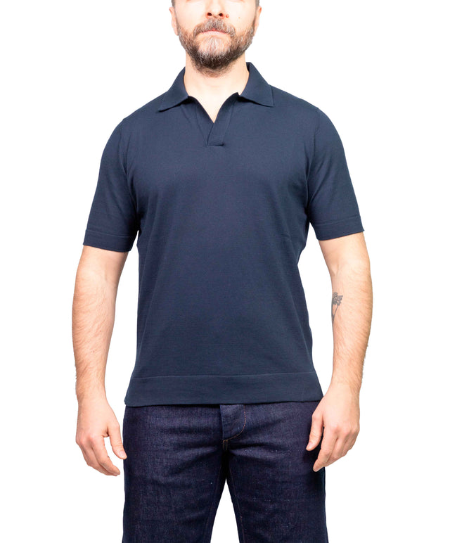 Filippo De Laurentiis - Polo skipper cotone - Blu