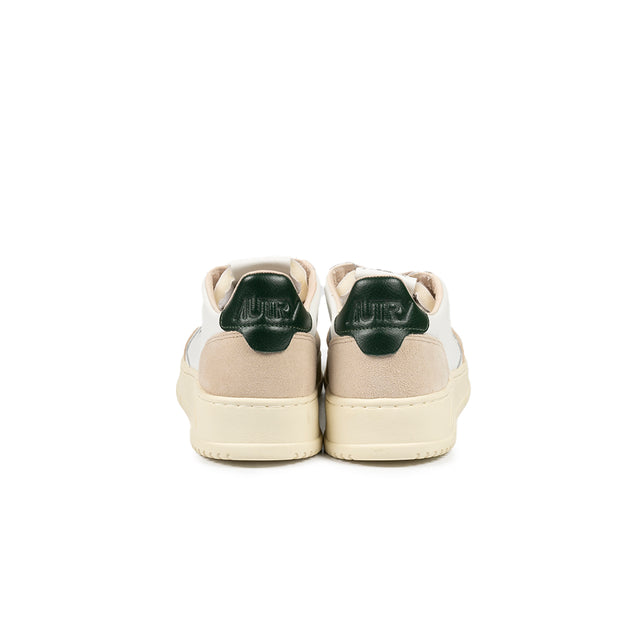 Sneakers Autry - Medalist Low camoscio e pelle (bianco, Beige e Verde)