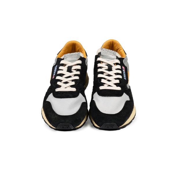 Sneakers Autry - Reelwind Low Nylon e suede (nero, argento e gialla)