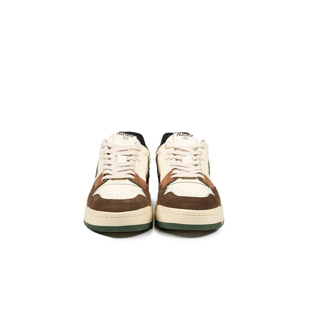 Sneakers Autry - CLC Low in pelle e Suede (Bianco,Marrione e Verde)