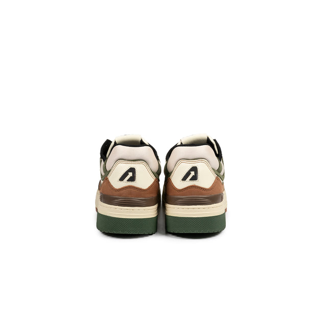 Sneakers Autry - CLC Low in pelle e Suede (Bianco,Marrione e Verde)