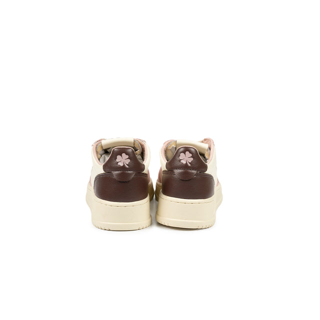 Sneakers Autry - AutryKIDS in pelle (Bianco, Rosa e Marrone)