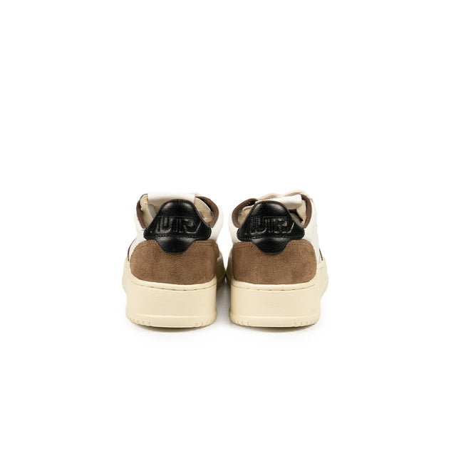 Sneakers Autry - Medalist Low suede e pelle (Bianco, Marrone e Nero)