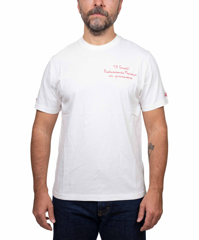 Saint Barth T-Shirt - Marocco 19 gradi, bianco