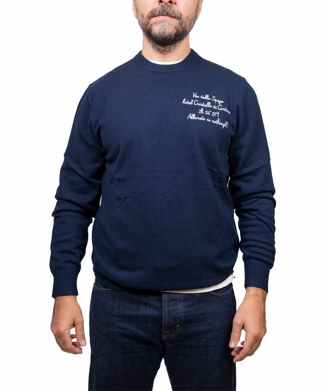 Saint Barth maglione - albereto is nothing, blu