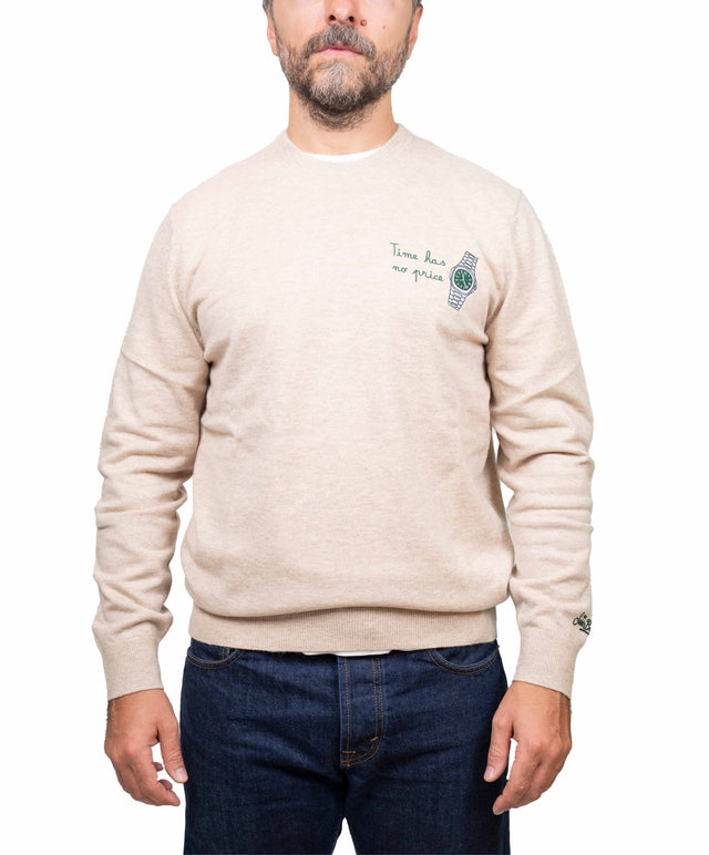 Saint Barth maglione - time no price, beige chiaro