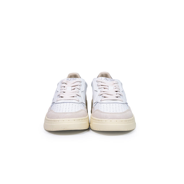 Sneakers Autry- medalist low man in pelle bianca e marrone choco