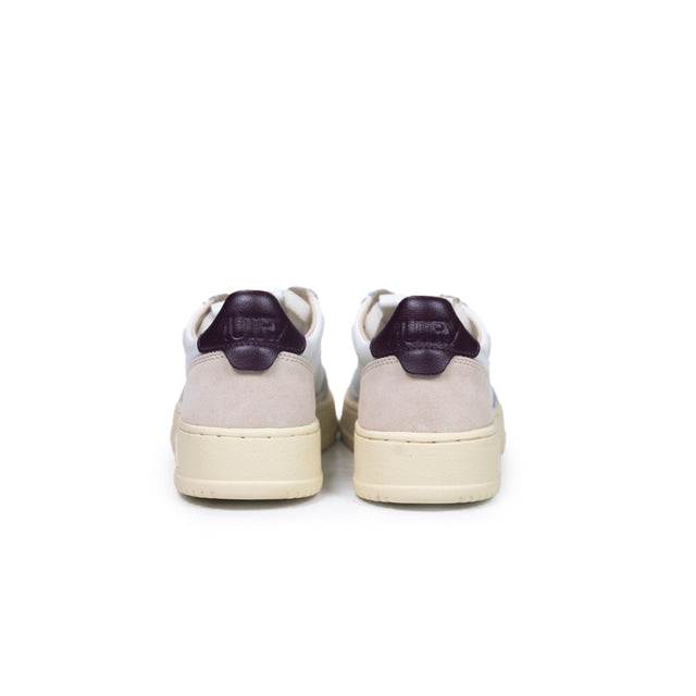 Sneakers Autry- medalist low man in pelle bianca e marrone choco