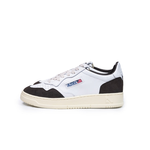 Sneakers Autry- medalist low man soft leather e suede bianco e mogano