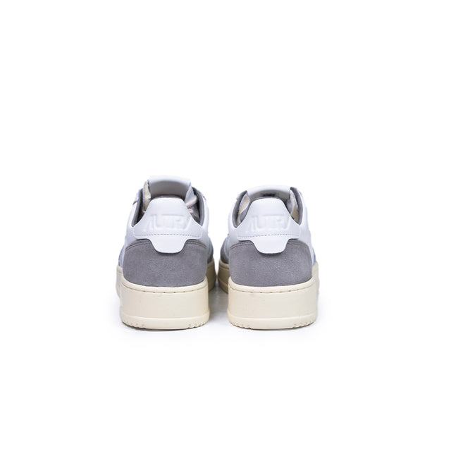 Sneakers Autry- medalist low man soft leather e suede bianco e cemento