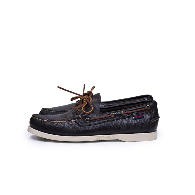 Mocassino Docksides Portland sebago martellato marrone scuro