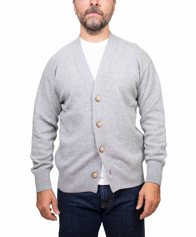 Gran Sasso maglione - cardigan, grigio chiaro