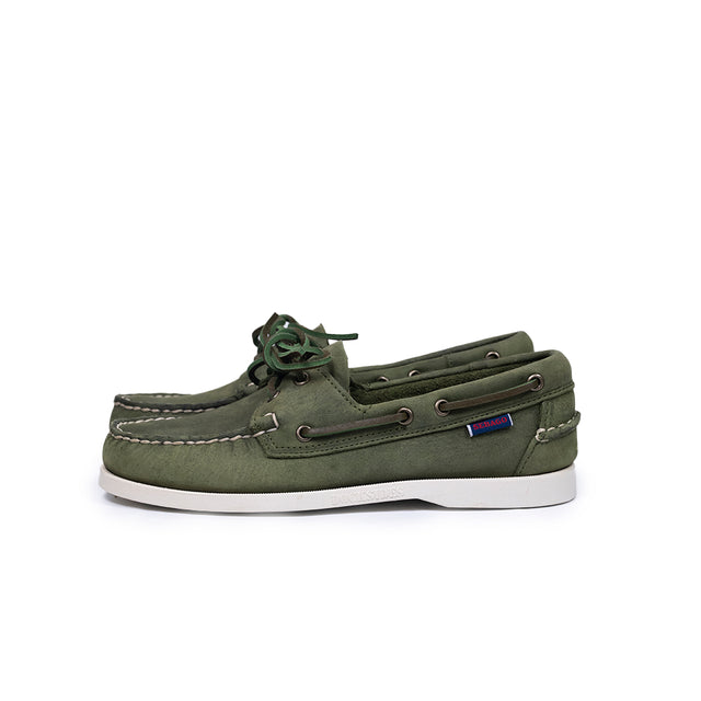 Mocassino Docksides Portland Crazy H sebago verde militare