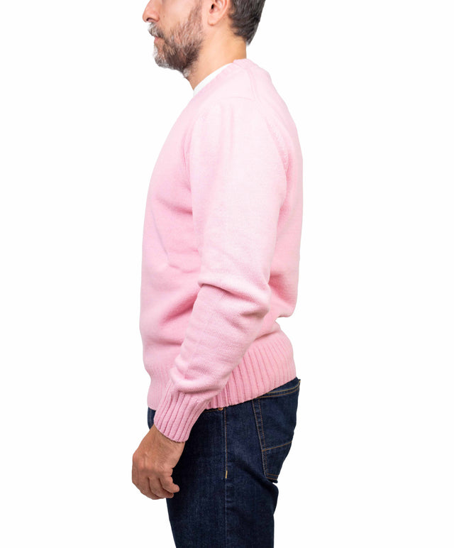 Doppia A maglione - girocollo, rosa