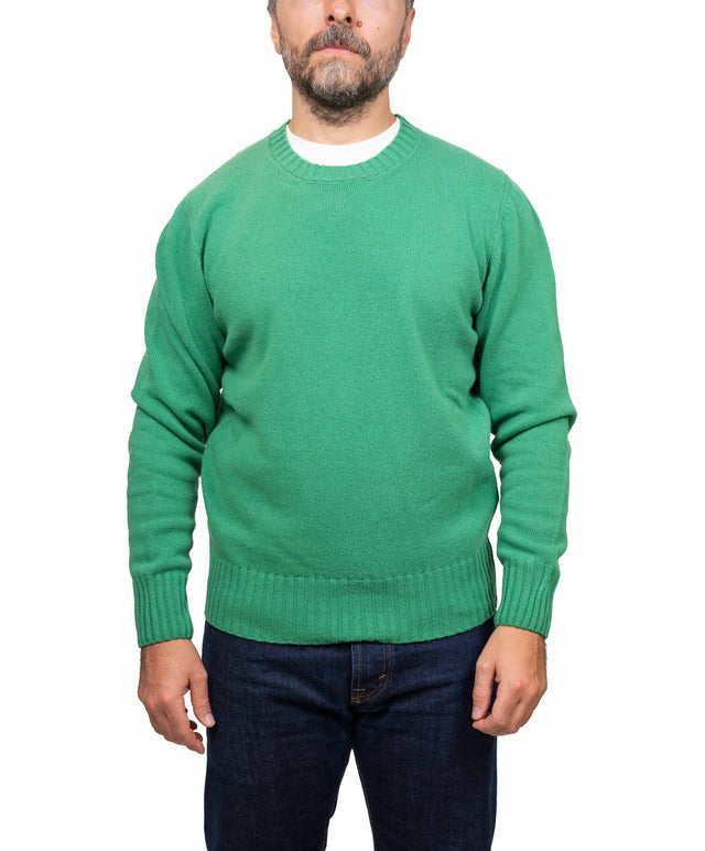 Doppia A maglione - girocollo, verde acido