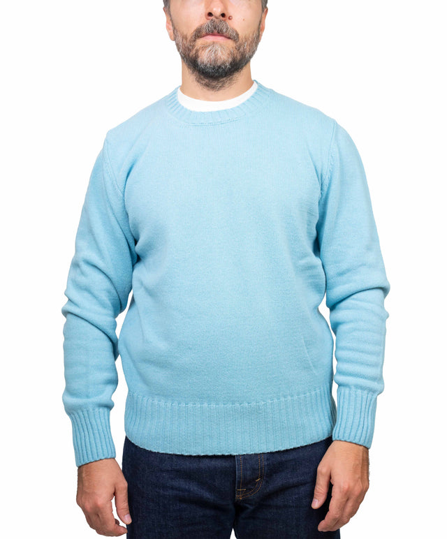 Doppia A maglione - girocollo, azzurri chiaro