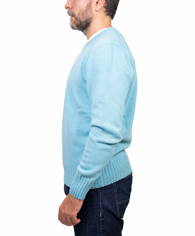 Doppia A maglione - girocollo, azzurri chiaro